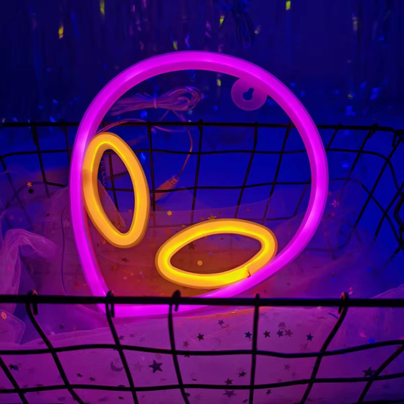 Alien Neon Lights, LED Signs Logo Light, Atmosphere Lamp, for Kids, E-Sport Room, Camping, Hotel, Shop, Game, Art, Home Decor