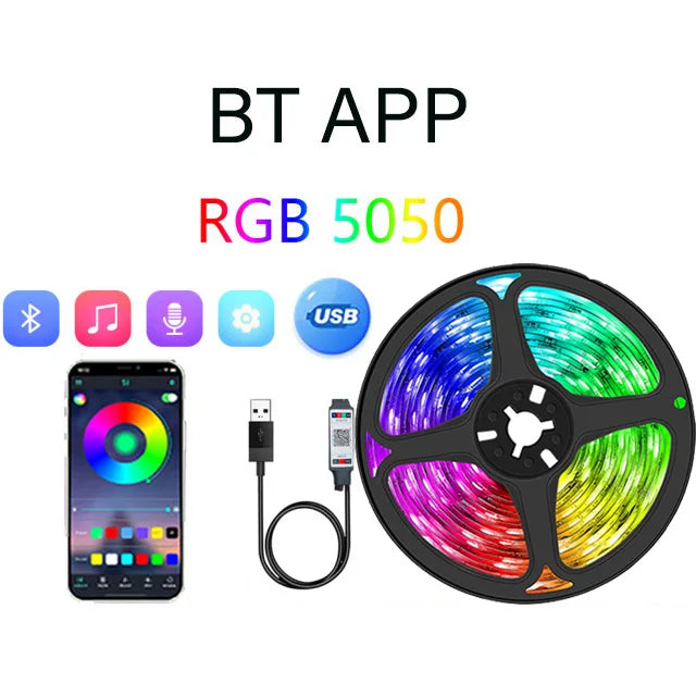 RGB LED Strip Lights – Room Aesthetic Lighting
