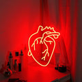 USB Dimmable Heart Shape Neon Light for Bedroom Decor Romantic Wedding Party Anniversary Gift Warm Yellow Glow LED Sign